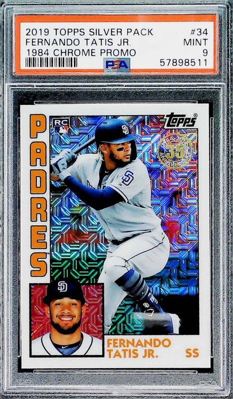 2019 Topps Silver Pack Chrome 1984 Promo Fernando Tatis Jr. #34 RC PSA 9 Mint