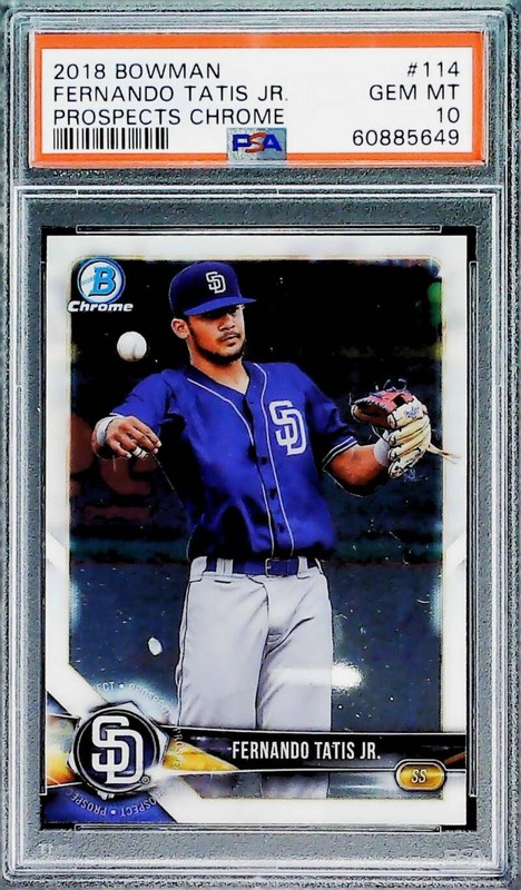2018 Bowman Prospects Chrome Fernando Tatis Jr. #114 PSA 10 Gem Mint