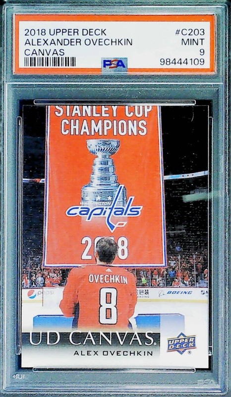 2018-19 Upper Deck Canvas C203 Alexander Ovechkin Washington Capitals PSA 9 MINT view 1