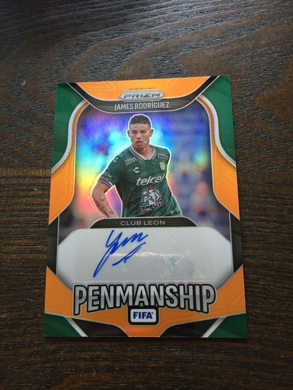 2025-26 Panini Prizm FIFA James Rodriguez Mexico Club Leon Auto Orange 18/25