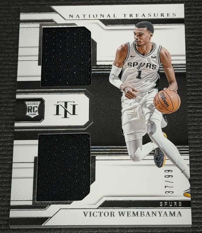2023 National Treasures Victor Wembanyama RC Rookie Dual Patch INT  /99 RD-VIC