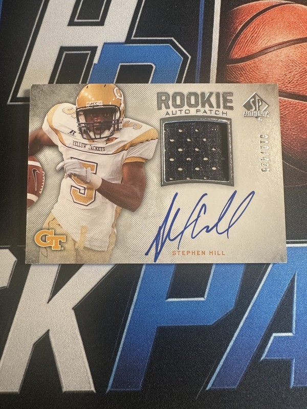 2012 SP Authentic - Rookie Auto Patch Stephen Hill #280 /425 (AU, MEM, RC)