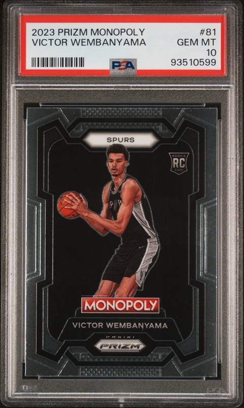 2023-24 Panini Prizm Monopoly - Victor Wembanyama #81 (RC) PSA 10