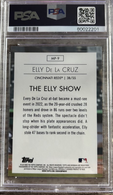 2023 Bowman Modern Prospects Elly De La Cruz #MP9 - PSA 10 Gem view 2