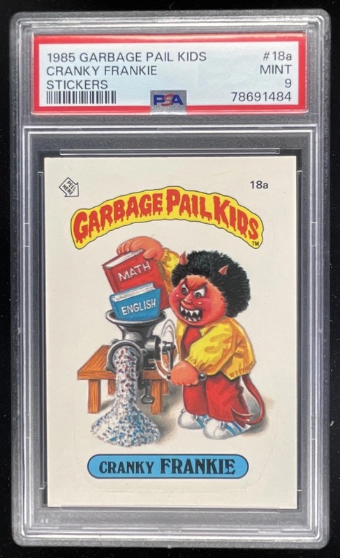 1985 Topps Garbage Pail Kids Stickers #18a Cranky Frankie PSA 9