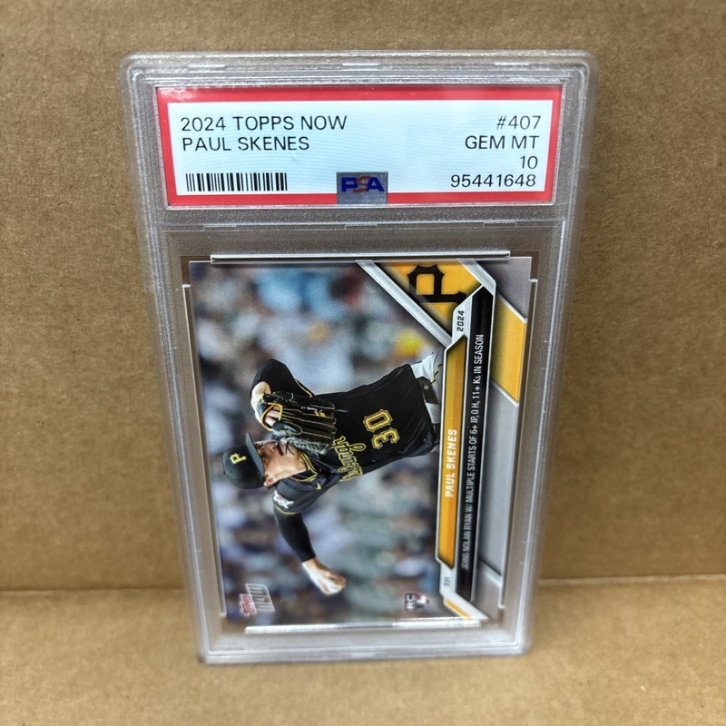 2024 Topps Now - Paul Skenes #407 (RC) PSA 10 view 2