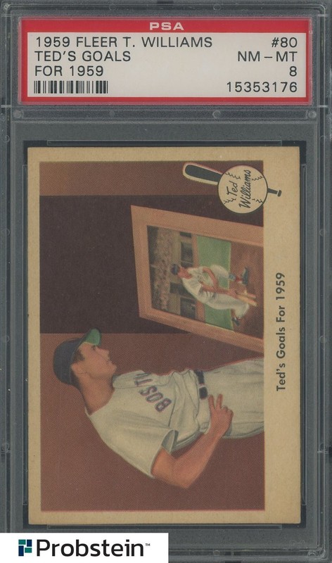 1959 Fleer Ted Williams #80 Ted's Goals For 1959 PSA 8 NM-MT