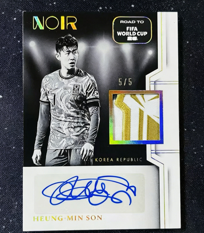 5/5≈1/1 2025-26 Panini Noir FIFA World Cup Heung-Min Son Black&White Patch Auto