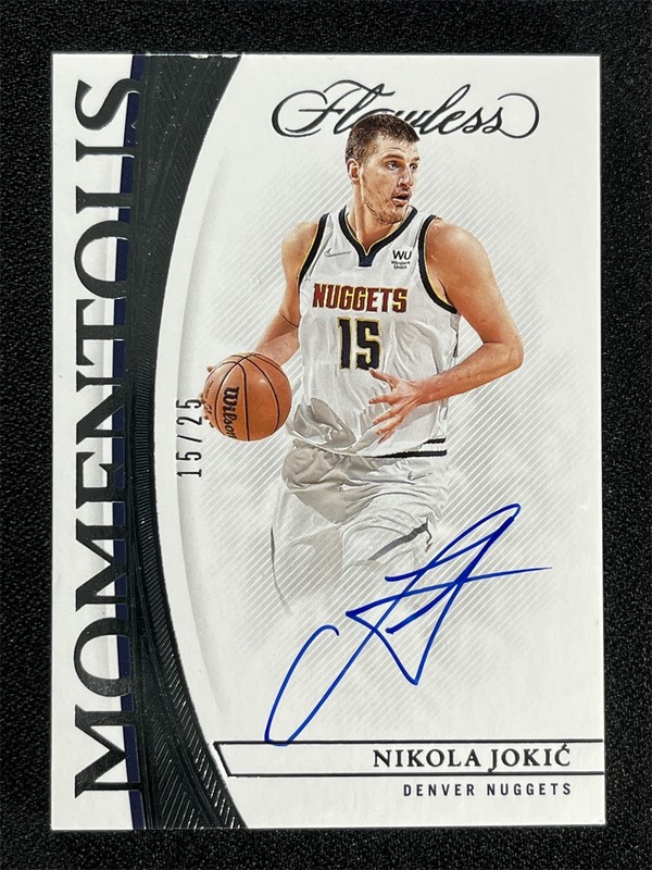 15/25 JSY# 1/1 ! 2021-22 Panini Flawless Nikola Jokic Momentous Auto #MMA-NKJ