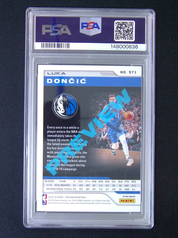 2018-19 Panini Chronicles Luka Doncic #571 RC Rookie PSA 10 view 2