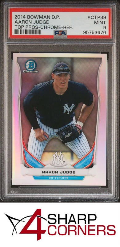 2014 BOWMAN DRAFT PICKS TOP PROSPECTS CHROME REFRACTOR AARON JUDGE RC PSA 9