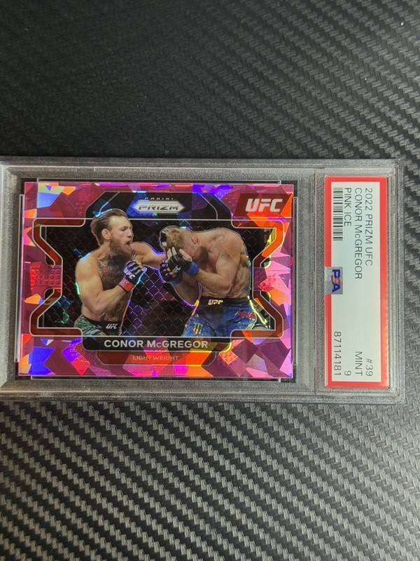 2022 Panini Prizm UFC - Conor McGregor #39 Pink Ice Prizm PSA 9