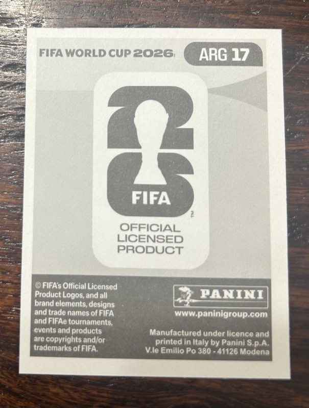 2026 Panini World Cup Sticker Lionel Messi Blue Argentina Inter Miami view 2