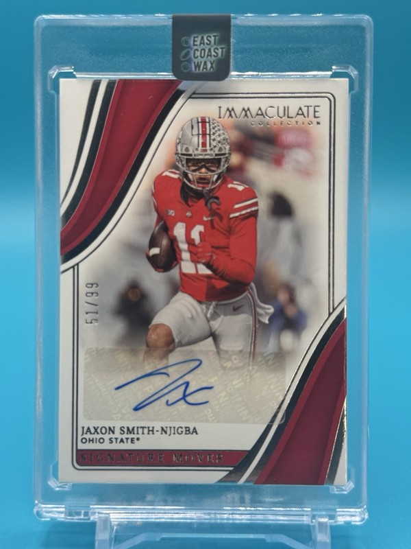 Jaxon Smith-Njigba RC Auto 2023 Immaculate Collegiate Signature Moves Auto 51/99