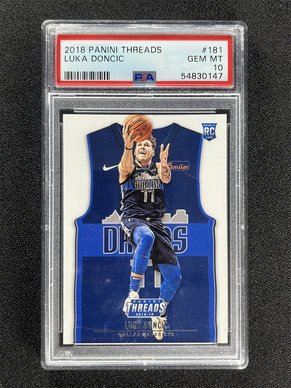 2018-19 Panini Threads Luka Doncic #181 Rookie RC Mavericks PSA 10 Gem Mt