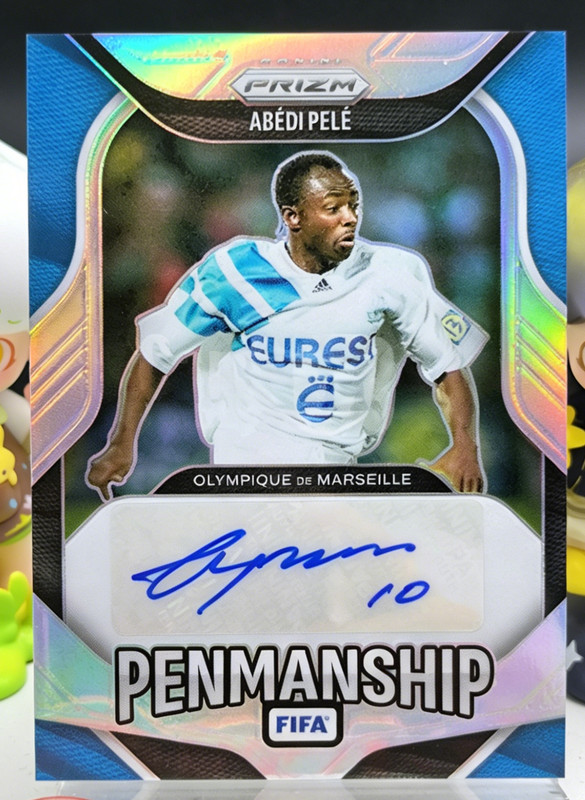 2025-26 Panini Prizm FIFA Abedi Pele Marseille Penmanship Auto Silver 20/49