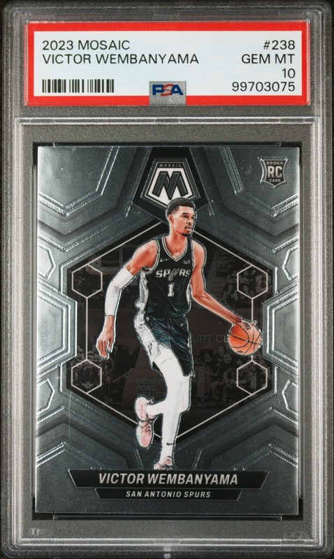 2023-24 Panini Mosaic Victor Wembanyama Rookie Card Gem MT PSA 10