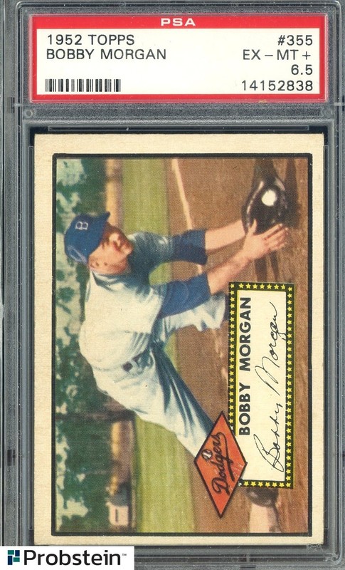 1952 Topps #355 Bobby Morgan Brooklyn Dodgers PSA 6.5 EX-MT+ High Number