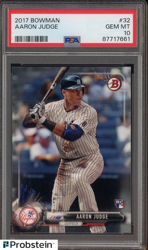 2017 Bowman #32 Aaron Judge Yankees RC Rookie PSA 10 GEM MINT