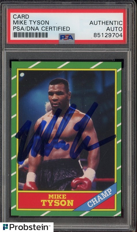#3 Mike Tyson Signed Boxing Card PSA/DNA AUTO