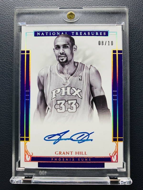 2016-17 Panini National Treasures Grant Hill #35 Portraits GOLD Auto /10 HOF