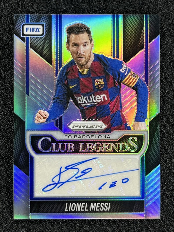2025-26 Panini Prizm FIFA Lionel Messi Silver Prizm Club Legends Auto /199