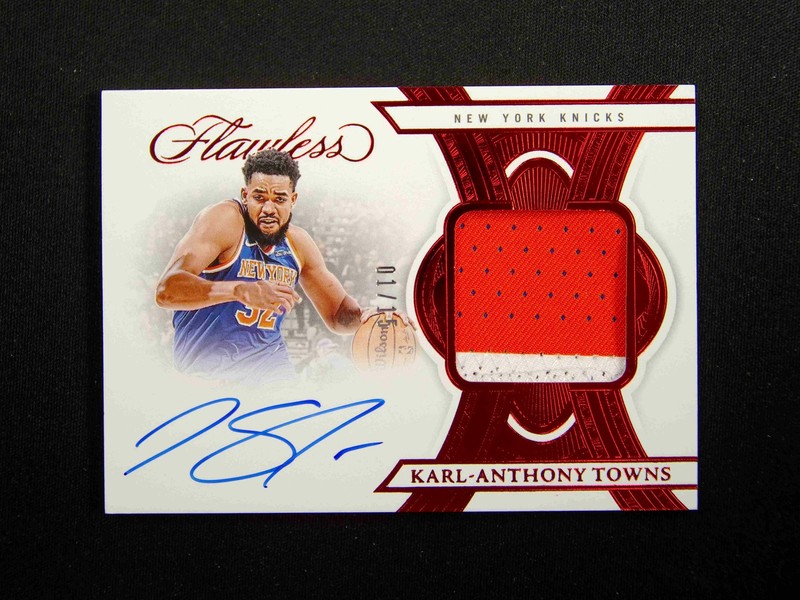 1/15≈1/1 2024-25 Panini Flawless Karl-Anthony Towns GU Patch Auto Ruby