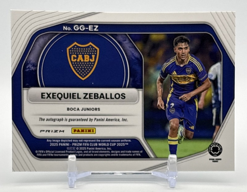 2025 PANINI PRIZM FIFA CLUB WORLD CUP EXEQUIEL ZEBALLOS RC Auto view 2