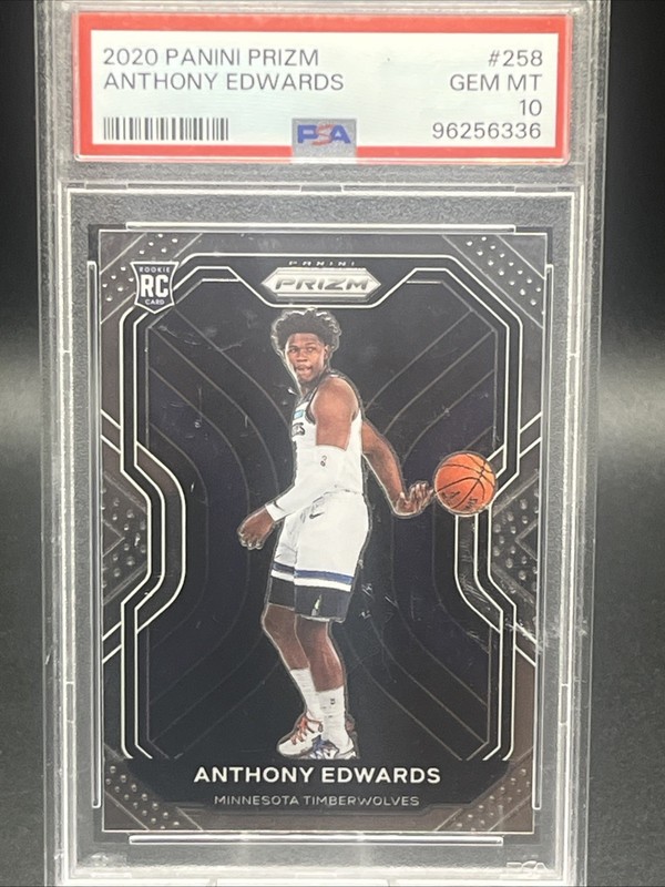 Anthony Edwards 2020-2021 Panini Prizm Rookie RC #258 PSA 10 Timberwolves