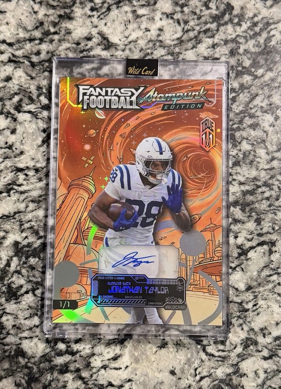 2026 Wild Card Fantasy Football Atompunk Mammoth Jonathan Taylor Auto True 1/1