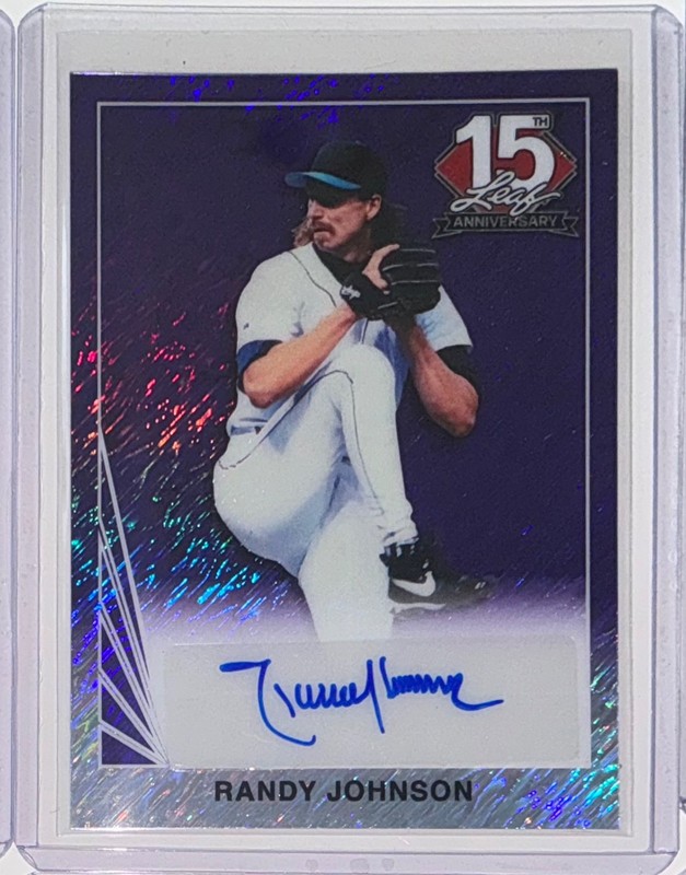 2025 Leaf 15th Anniversary Randy Johnson Auto Autograph Shimmer Purple #d 1/1