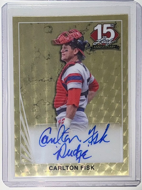 2025 Leaf 15th Anniversary Carlton Fisk Auto Autograph Super Prismatic #d 1/1