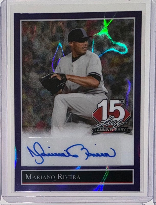 2025 Leaf 15th Anniversary Mariano Rivera Auto Autograph Lava Purple #d 1/1