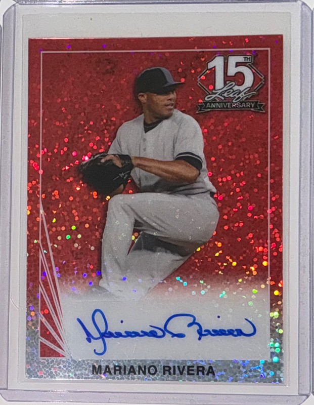 2025 Leaf 15th Anniversary Mariano Rivera Auto Autograph Sparkle Red #d 1/1