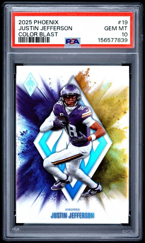 Justin Jefferson 2025 Phoenix Color Blast PSA 10 FREE SHIPPING