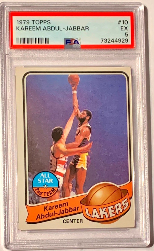 PSA 5 🔥 KAREEM ABDUL-JABBAR 1979 Toops All Star 2nd Team Basketball Card #10