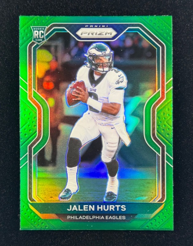 2020 Panini Prizm - Rookie Jalen Hurts Rookie #343 Green Prizm (RC) Color Match