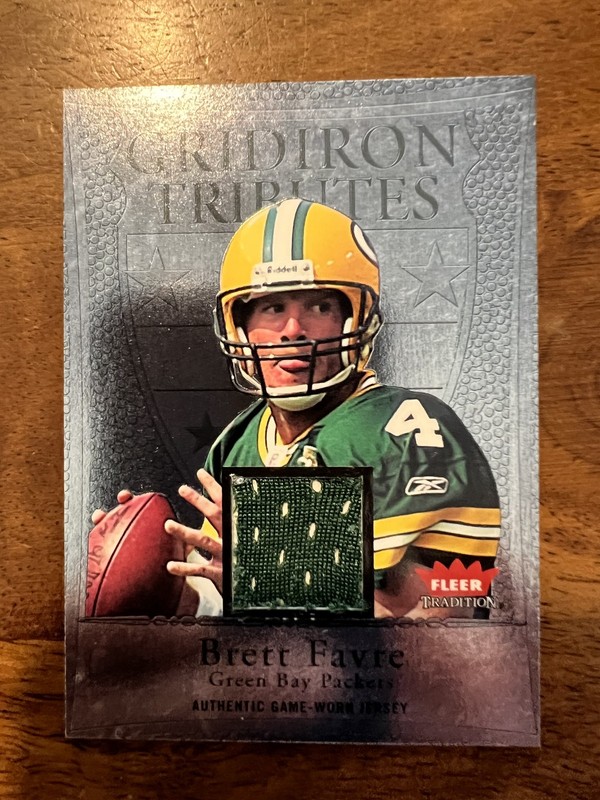 2004 Fleer Tradition #GT-BF Brett Favre Gridiron Tributes Game Used