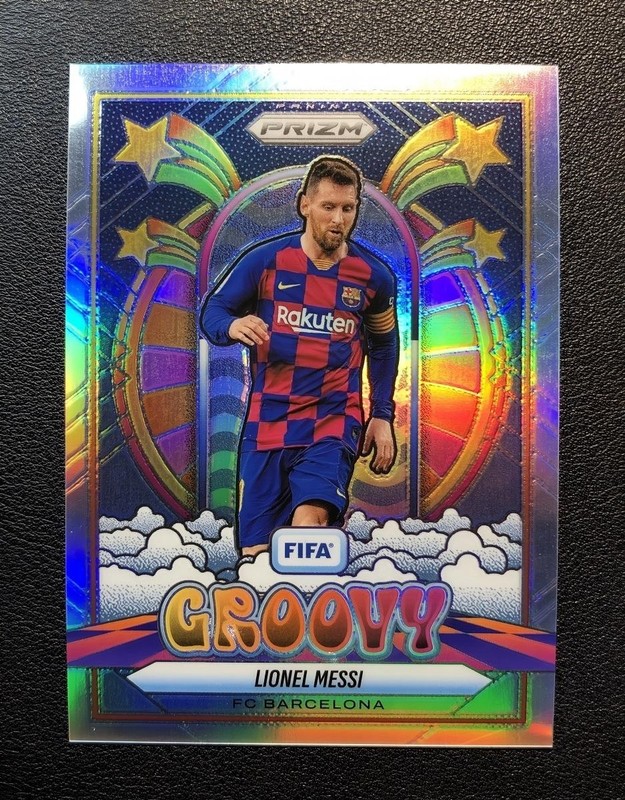 2025-26 Panini Prizm FIFA Lionel Messi #19 Groovy Prizm Barcelona Case Hit SSP