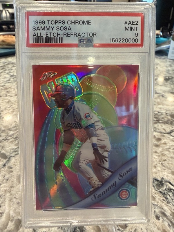 1999 Topps Chrome - All-Etch Sammy Sosa #AE2 Refractor PSA 9