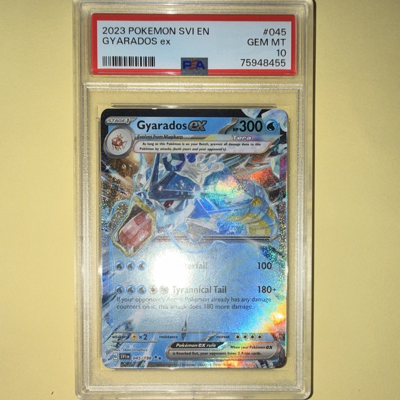 The Pokémon Company Gyarados ex 045/198 SV01 Holo Double Rare ENG PSA 10