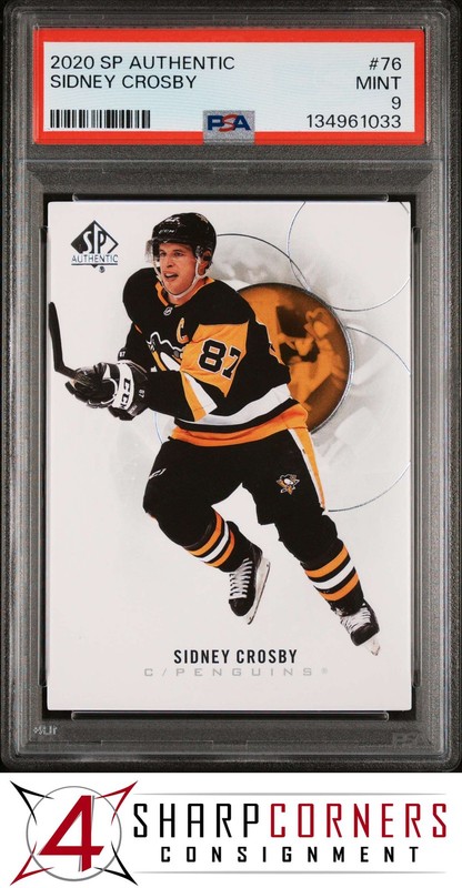 2020 SP AUTHENTIC #76 SIDNEY CROSBY POP 3 PSA 9
