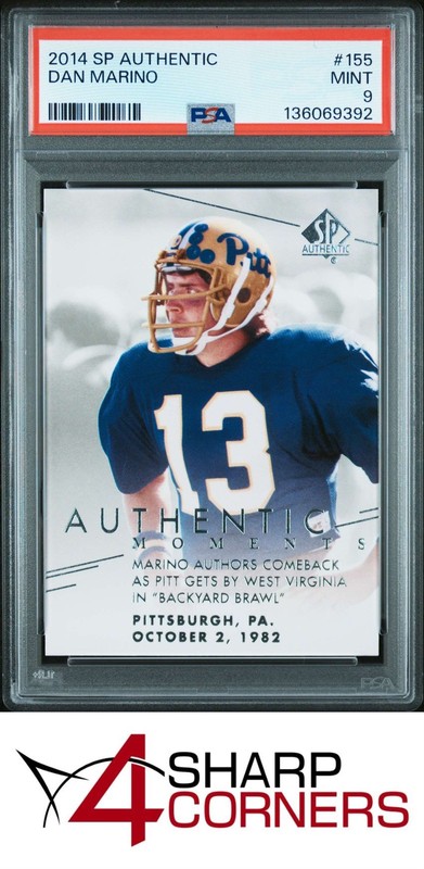 2014 SP AUTHENTIC #155 DAN MARINO HOF POP 3 PSA 9