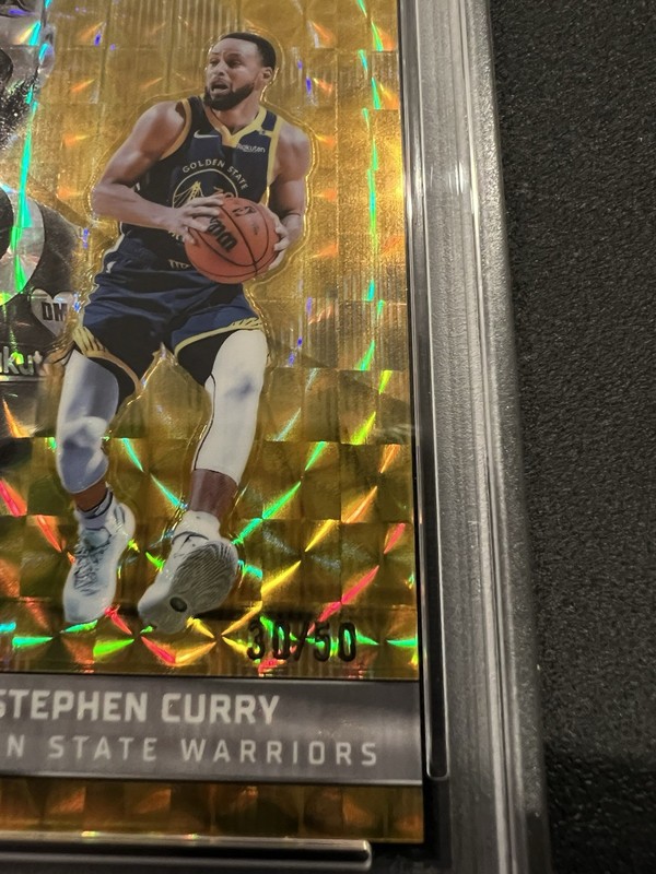 2025-26 Topps Chrome Voices Stephen Curry #VS-5 Gold Geometric 30/50 PSA 9  view 2