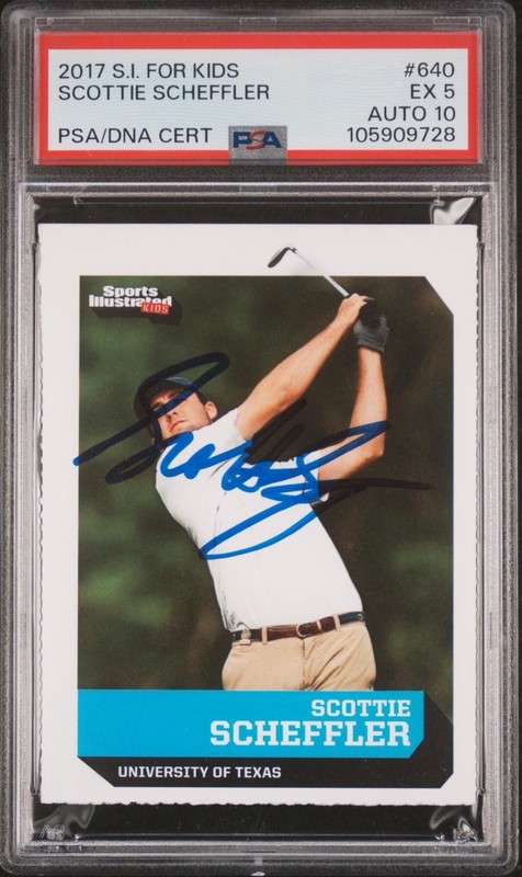 2017 Sports Illustrated SI for Kids Scottie Scheffler #640 PSA 5 Auto 10 POP 1/1