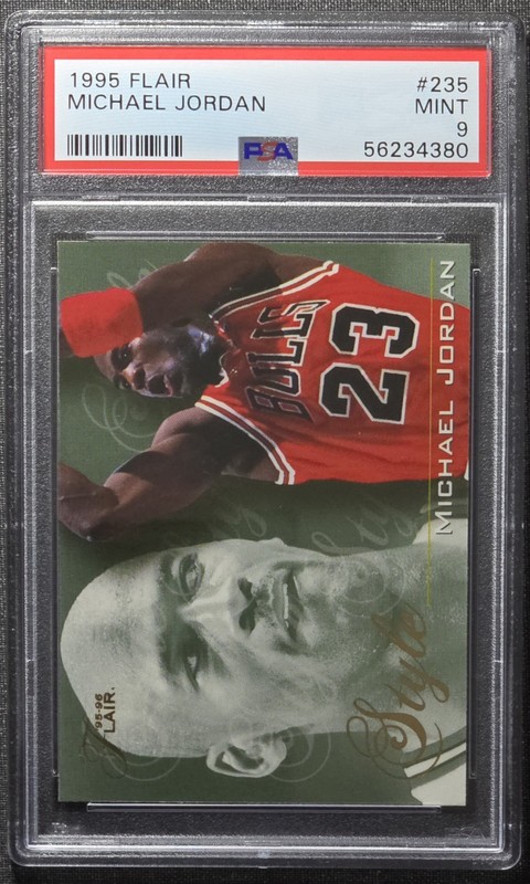 1995 FLAIR #235 MICHAEL JORDAN PSA 9 MINT CHICAGO BULLS 