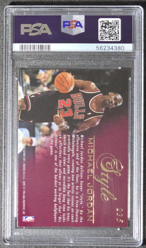 1995 FLAIR #235 MICHAEL JORDAN PSA 9 MINT CHICAGO BULLS  view 2