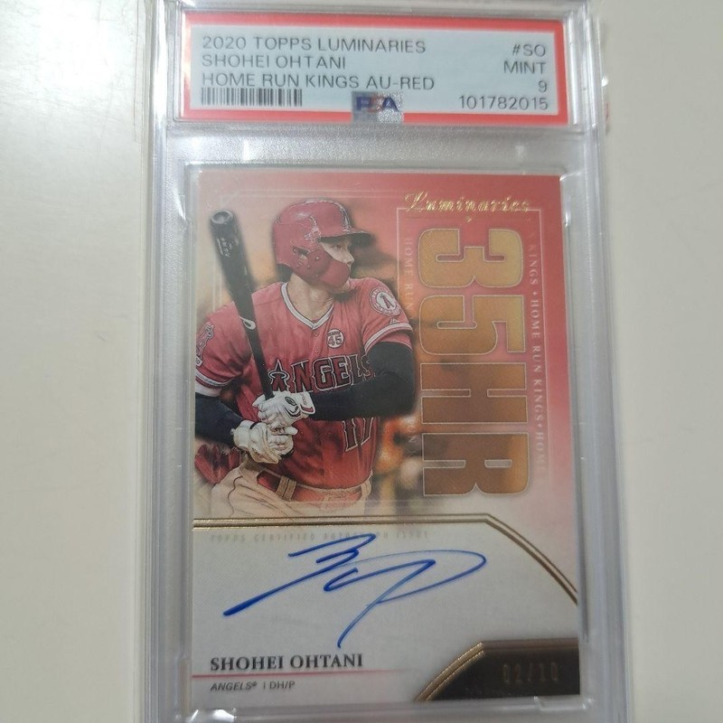 Shohei Ohtani 2020 Topps Luminaries Auto On card Autograph /10 Red PSA 9
