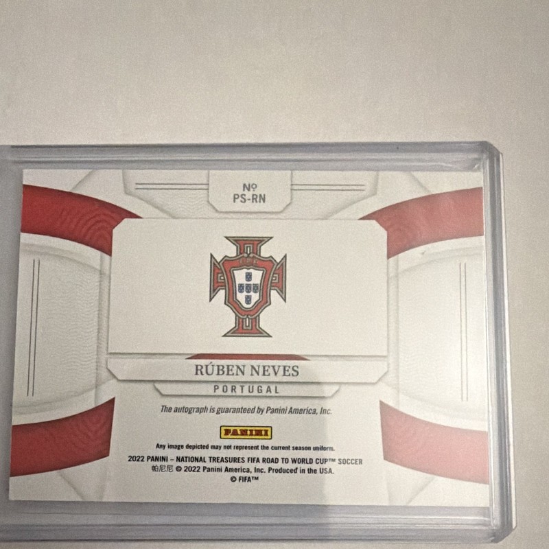 Panini National Treasures FIFA 2022 Rúben Neves Portugal PS-RN Auto 64/99 view 2