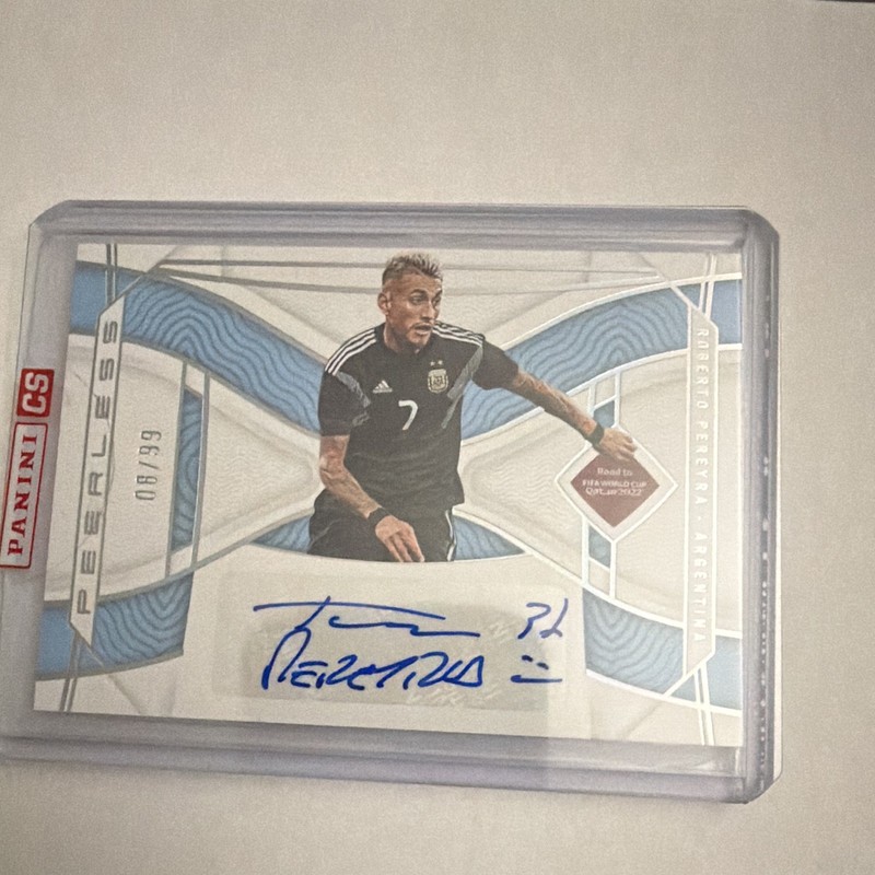 Panini National Treasures 2022 Roberto Pereyra Argentina Auto PS-RPE /99